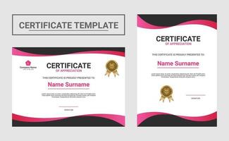 Elegant certificate design template vector