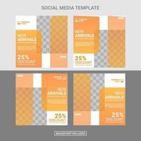 Creative fashion social media post template vector