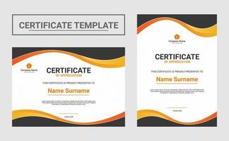 Gradient modern certificate template vector