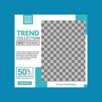 Social media template design vector