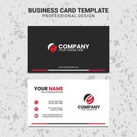 Red Creative Business Card Template vector