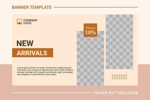 Fashion web banner and landing page template vector
