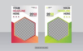 Creative corporate book cover design template vector
