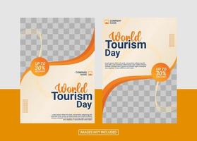 Travel Flyer Design Template vector