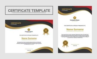 Gradient modern certificate template vector