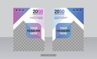 Modern business annual report template vector