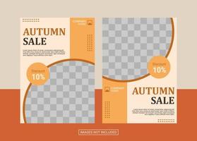 Autumn Fashion Flyer Design Template vector