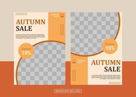 Autumn Fashion Flyer Design Template vector