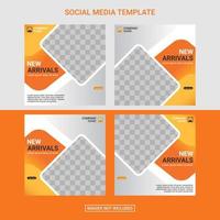 Creative fashion social media post template vector