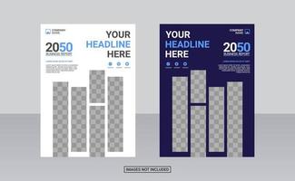 Modern business annual report template vector