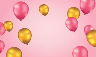 Happy Birthday background with illustrations balloon vector