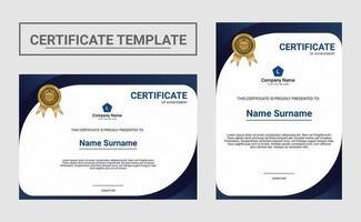 Elegant certificate design template vector