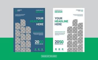 Modern business annual report template vector