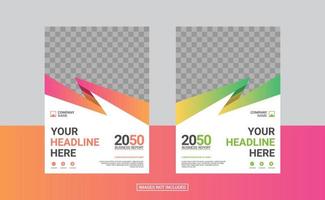 Creative corporate book cover design template vector