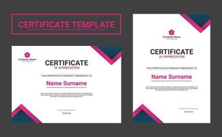 Elegant certificate design template vector