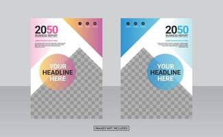 Modern business annual report template vector