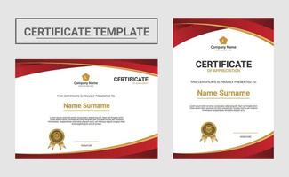 Gradient modern certificate template vector