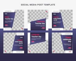 Social media template design vector