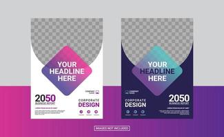 Modern business annual report template vector