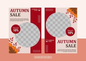 Autumn Fashion Flyer Design Template vector