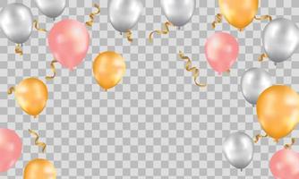 Happy Birthday background with illustrations balloon vector