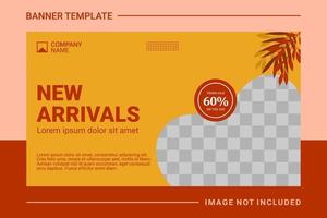 Fashion web banner and landing page template vector