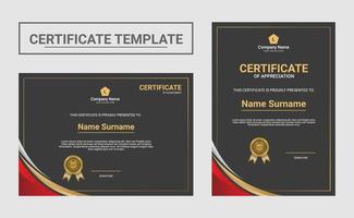 Gradient modern certificate template vector