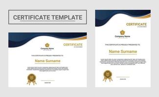 Gradient modern certificate template vector