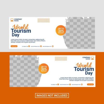 Travel social media facebook cover template