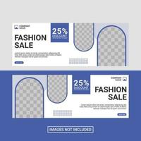 Fashion social media facebook cover template vector