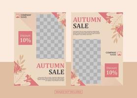 Autumn Flyer Design Template vector