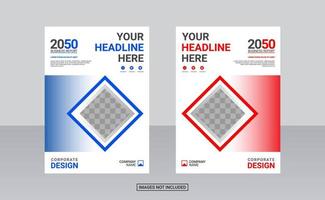 Modern business annual report template vector