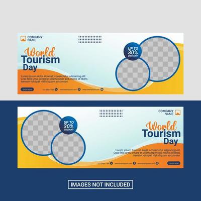 Travel social media facebook cover template