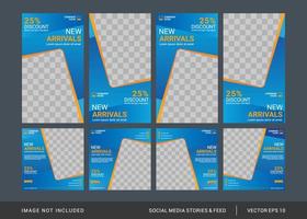 Fashion social media post template vector