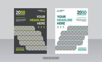 Modern business annual report template vector