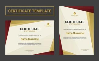 Elegant certificate design template vector