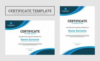 Elegant certificate design template vector