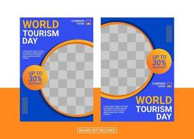 Travel Flyer Design Template vector