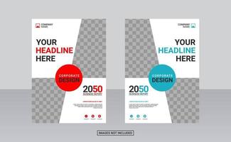 Modern business annual report template vector