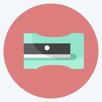 Sharpener Icon good for education in trendy flat style isolated on soft blue background vector