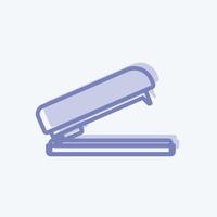 Stapler Icon good for education in trendy two tone style isolated on soft blue background vector