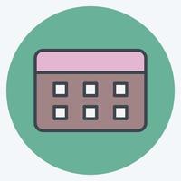 Calendar Icon good for printing in trendy color mate style isolated on soft blue background vector