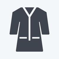 Towel Robe Icon in trendy glyph style isolated on soft blue background vector