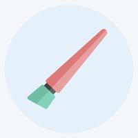 Paintbrush I Icon in trendy flat style isolated on soft blue background vector