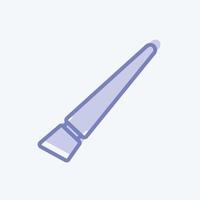 Paintbrush I Icon in trendy two tone style isolated on soft blue background vector