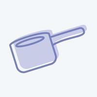 Sauce Pan Icon in trendy two tone style isolated on soft blue background vector
