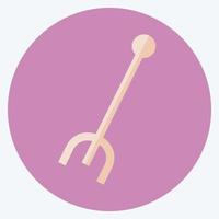 Gardening Fork Icon in trendy flat style isolated on soft blue background vector