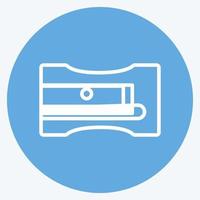 Sharpener Icon in trendy blue eyes style isolated on soft blue background vector