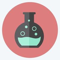 Round Bottom Flask Icon in trendy flat style isolated on soft blue background vector