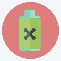 Pesticide Bottle Icon in trendy flat style isolated on soft blue background vector